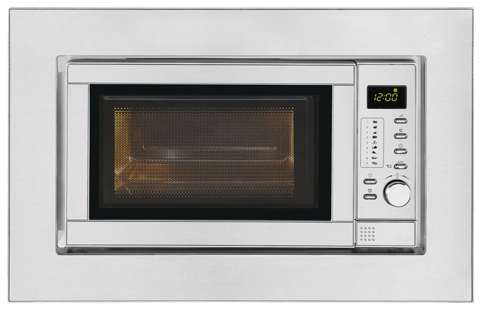 Einbau-Mikrowelle 1200 W Größe: klein 5 Stufen Grill (Silber) EMW19-7G 