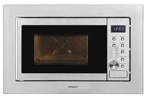 Einbau-Mikrowelle 1000 W Größe: klein 6 Stufen Grill (Edelstahl) EMW20-DG-020 