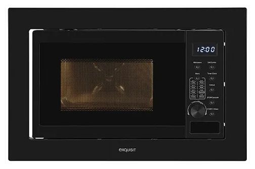 Einbau-Mikrowelle 1000 W Größe: klein 6 Stufen Grill (Schwarz) EMW20-DG-020 