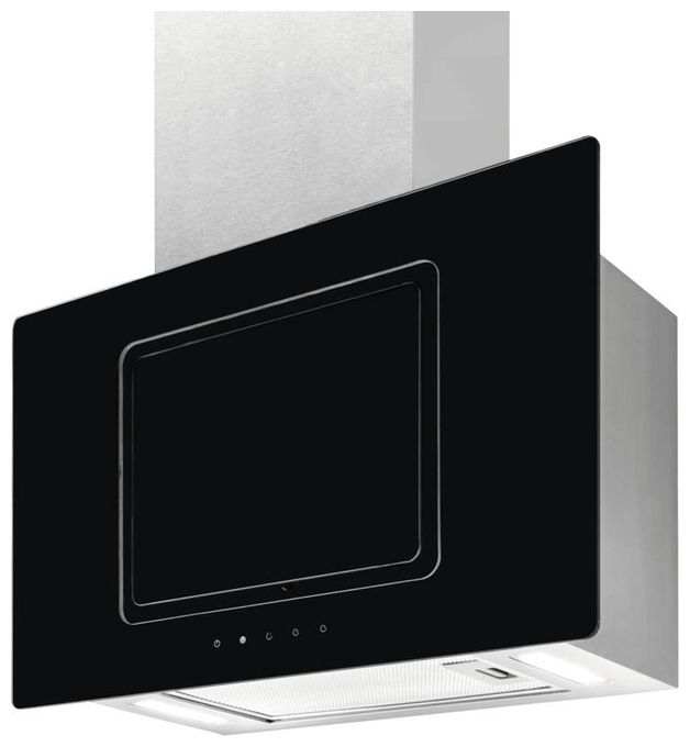Abluft/Umluft Dunstabzugshaube/Esse Wand 60 cm (Schwarz, Edelstahl) KFD 60-9 Duo Inox 