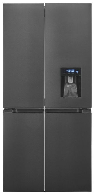 Side-by-Side Kühl-/ Gefrierkombination 284 l / 148 l 283 kWh NoFrost 1830 mm x 836 mm  MD430-100-WS-202E (Schwarz, Edelstahl) 