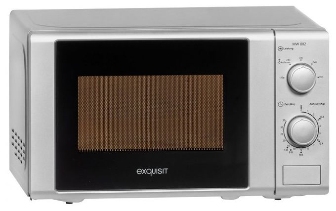 Freistehende Mikrowelle 700 W Größe: klein 5 Stufen  MW802 (Silber) 