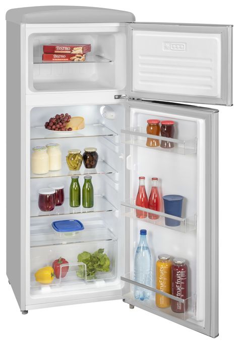 162 l / 44 l Kühl-Gefrierkombi freistehend 179,95 kWh Jahr  RKGC270-45-H-160E (Grau) 