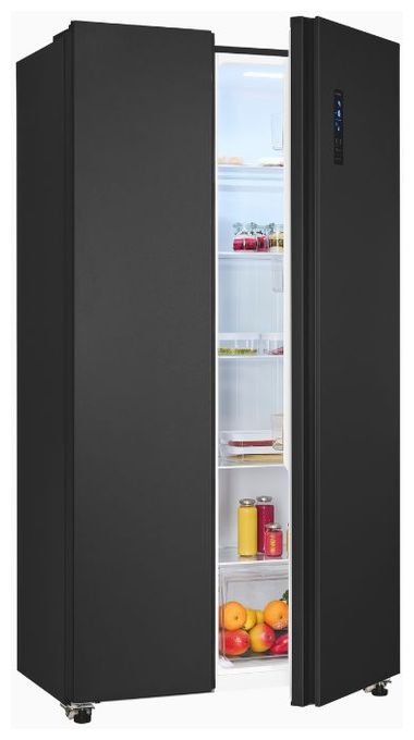 Side-by-Side Kühl-/ Gefrierkombination 291 l / 148 l 287 kWh NoFrost 1770 mm x 910 mm  SBS46-040E (Schwarz) 