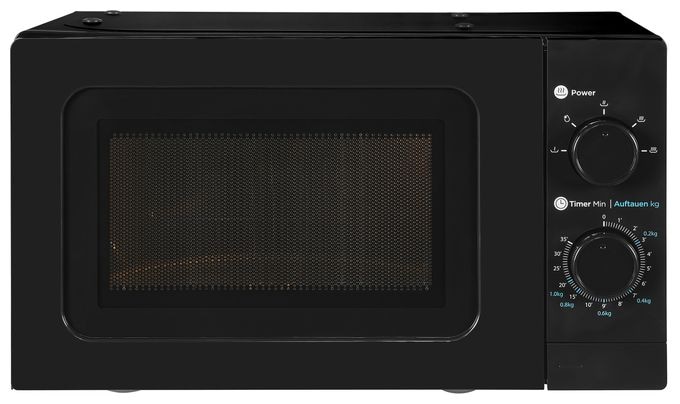 Freistehende Mikrowelle 1050 W Größe: klein 5 Stufen  WP700J17-3sw (Schwarz) 