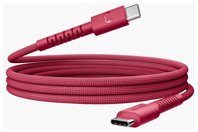 Stecker Rundkabel USB C auf USB C bis 100 W 2 m  2CCC201BR (Rot) 