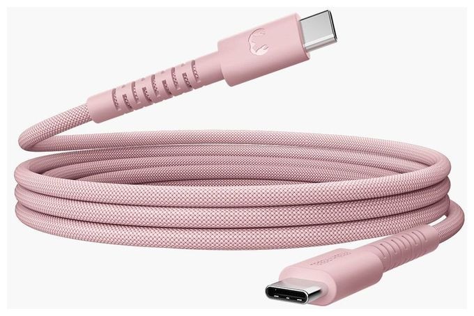 Stecker Rundkabel USB C auf USB C bis 100 W 2 m  FlexWave (Pink) 