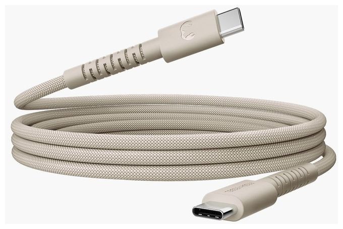 Stecker Rundkabel USB C auf USB C bis 100 W 2 m  FlexWave (Beige) 