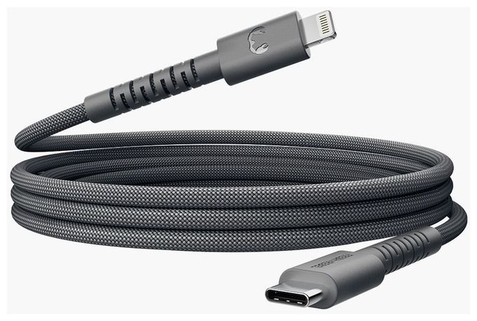 Stecker Rundkabel Lightning auf USB C 2 m  FlexWave (Grau) 