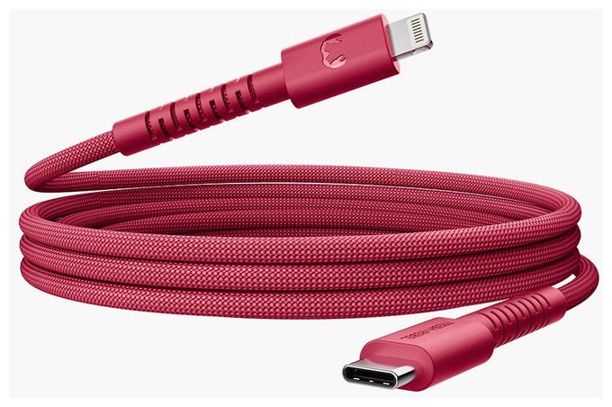 Stecker Rundkabel Lightning auf USB C 2 m  FlexWave (Rot) 