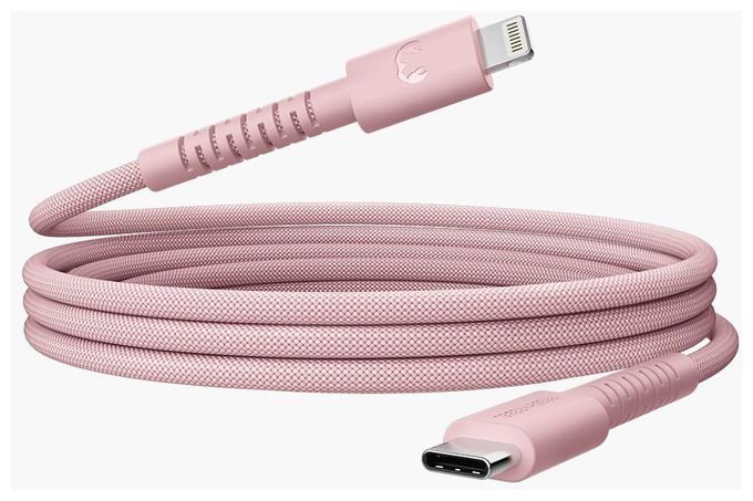 Stecker Rundkabel Lightning auf USB C 2 m  FlexWave (Pink) 