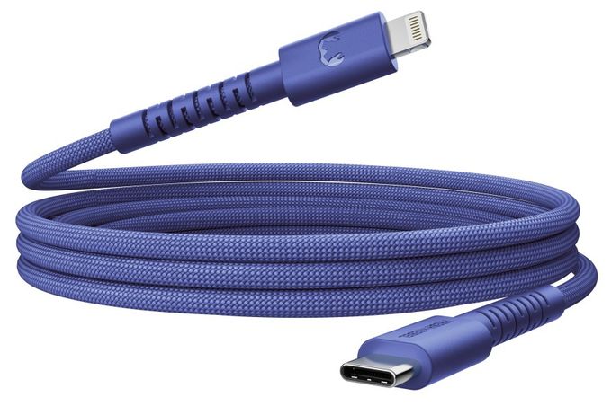 Stecker Rundkabel Lightning auf USB C 2 m  FlexWave (Blau) 
