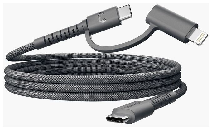 Stecker Lightning auf USB C 2 m  FlexWave (Schwarz) 
