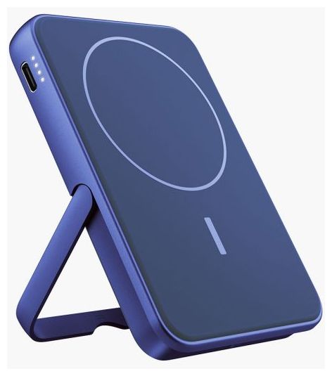 5000 mAh Powerbank USB Typ-C Kabelloses Laden  Wireless Magnetic (Blau) 