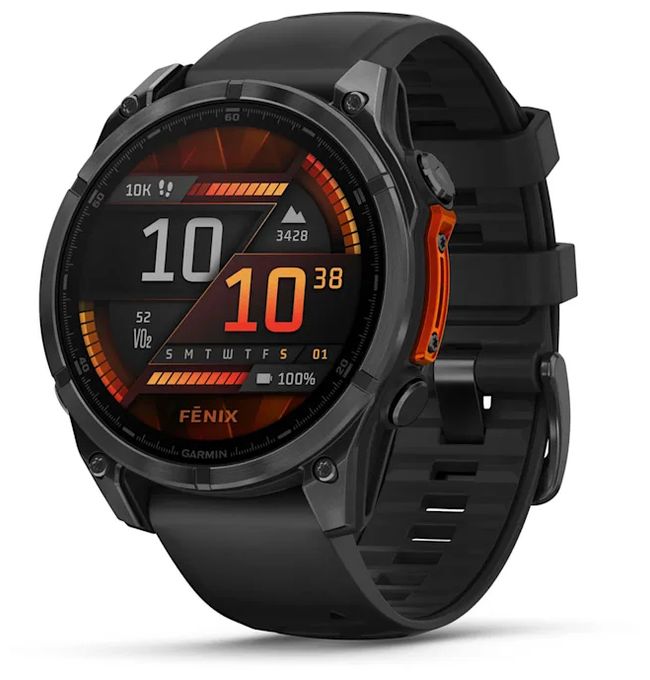 Digital 47 mm  Smartwatch Rund  Fenix 8 (Schwarz) 