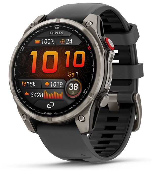 Digital 47 mm Smartwatch Rund 360 h  Fenix 8 Pro (Graphit, Titan) 