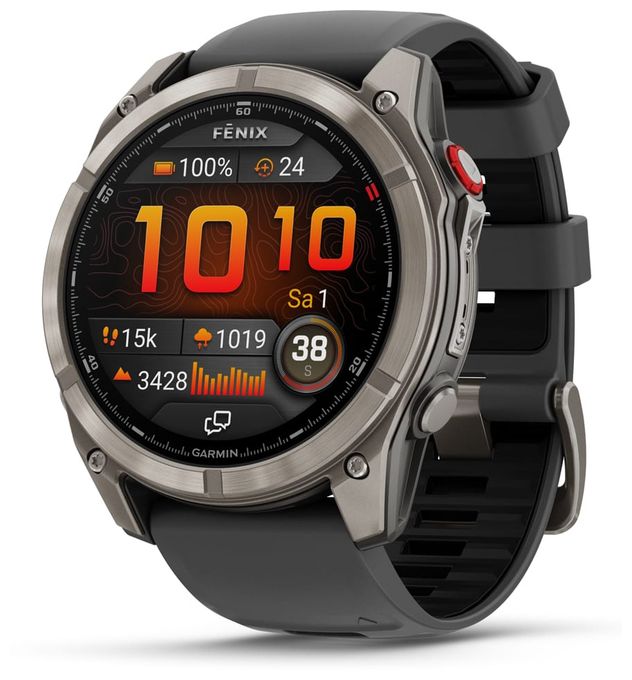 Digital 51 mm Smartwatch Rund 648 h  Fenix 8 Pro (Graphit, Titan) 