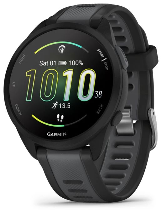Digital 43 mm Smartwatch Rund  Forerunner 165 (Schwarz) 