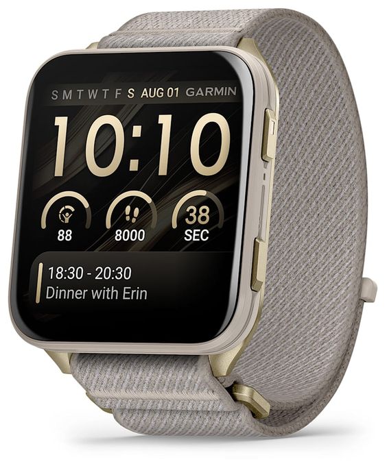 Digital Smartwatch Rechteckig 264 h  Venu X1 (Gold, Titan) 