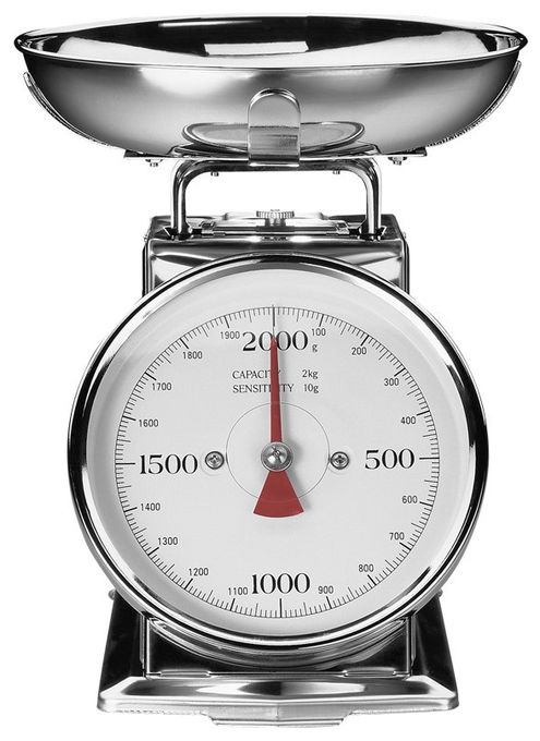 Mechanische Küchenwaage bis 2 kg Genauigkeit 10 g  30102 Classic (Edelstahl) 