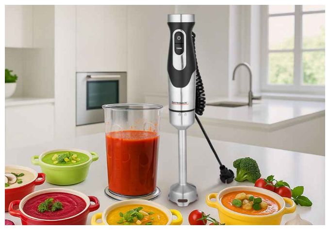 Stabmixer 1500 W 20 Stufen  40968 Powermix FlexCord (Schwarz, Edelstahl) 