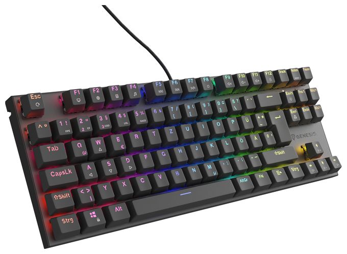 RGB-LED Gaming Tastatur USB  Thor 303 TKL (Schwarz) 