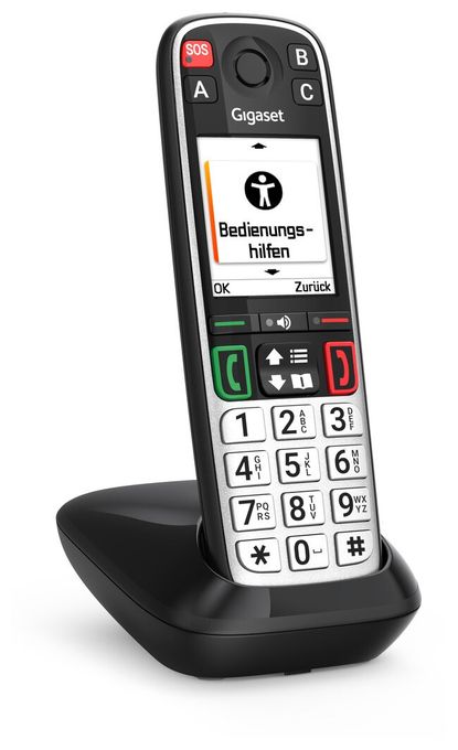Analoges/DECT-Telefon  Easy 500 (Schwarz, Silber) 