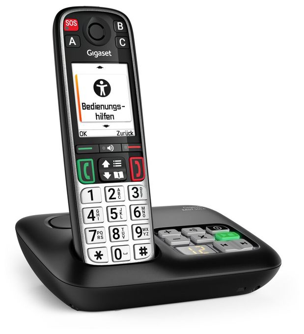 Analoges/DECT-Telefon  Easy 500A (Schwarz, Silber) 