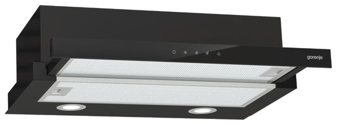 Abluft/Umluft Dunstabzugshaube/Esse Einbau 60 cm (Schwarz) TH64E4BG 