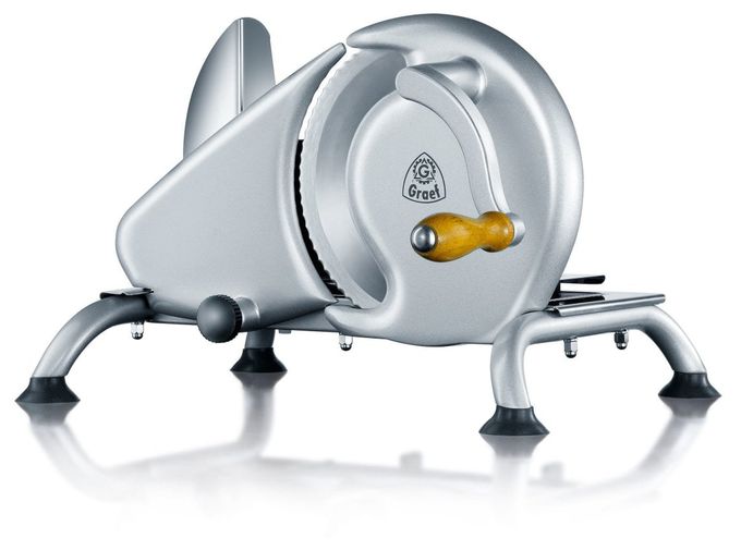 H9 Manueller Allesschneider 0-15mm Kurbel mit Echtholzgriff Sauggummifüße 