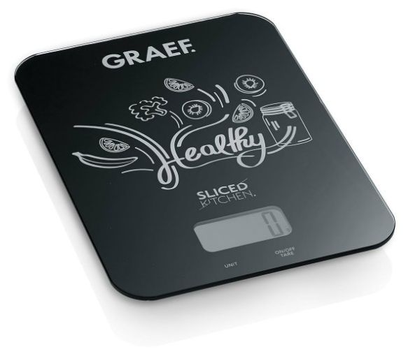 Elektronische Küchenwaage bis 5 kg Genauigkeit 1 g  KS202 Family Line (Schwarz) 
