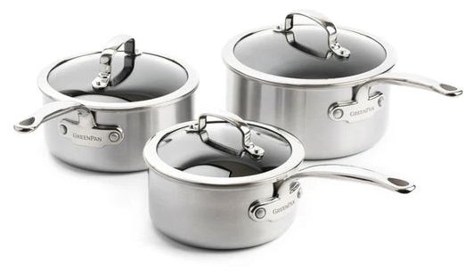  Premiere Stielkasserollenset 3-teilig (Silber) 
