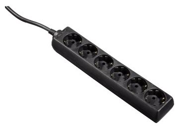 00030393 Steckdosenleiste 6-fach 1,4m Schwarz 