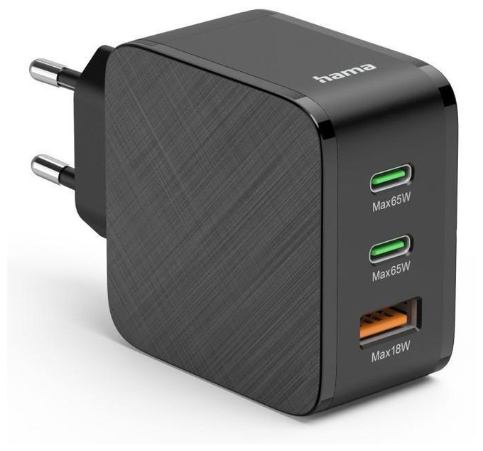 00201965 Schnellladegerät max. 65W 2xUSB-C 1xUSB-A 