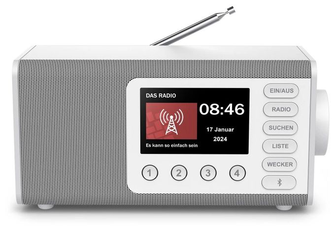 Bluetooth DAB, DAB+, FM Radio Persönlich  054261 DR1001 (Weiß) 