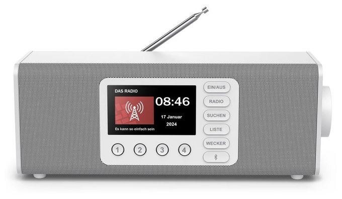 Bluetooth DAB, DAB+, FM Radio Persönlich  054263 DR2002 (Weiß) 
