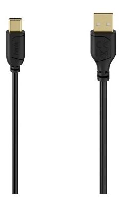 0,48 Gbit/s Rundkabel USB A auf USB C 0,75 m  074265 (Schwarz) 