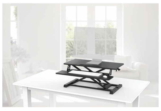 bis 15 kg  095825 Schreibtischaufsatz höhenverstellbar (Schwarz) 