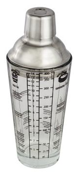 8,5 cm 111550 Cocktail-Shaker aus Glas 400ml 