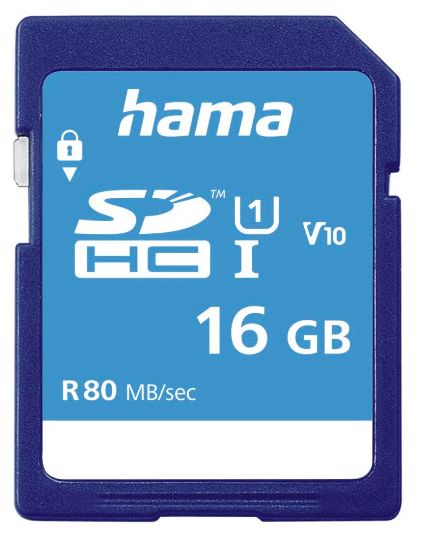 SDHC Speicherkarte 16 GB Class 1 (U1) Klasse 10 124134 