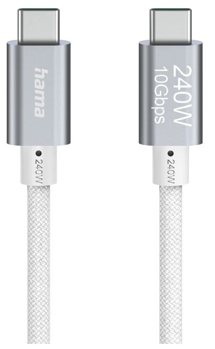 10 Gbit/s Stecker USB C auf USB C bis 240 W 1,5 m  125147 Full-Featured (Weiß) 