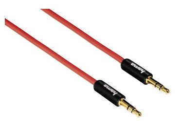Stecker 3,5 mm Klinke auf 3,5 mm Klinke 0,5 m  136651 Verbindungskabel Super Soft (Rot) 