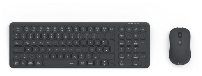Büro Tastatur RF Wireless + Bluetooth 2.4 GHz  173006 WKM-300 (Schwarz) 