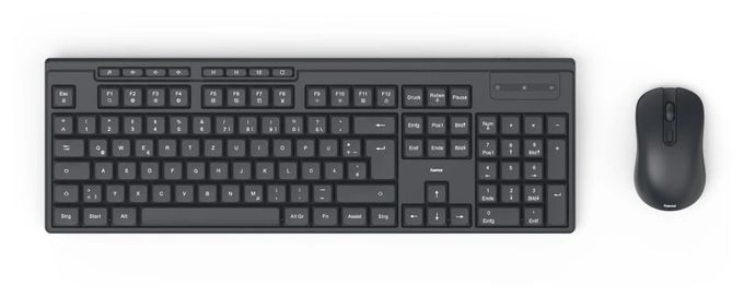 Heimbüro Tastatur RF Wireless 2.4 GHz  173056 WKM-200 (Schwarz) 