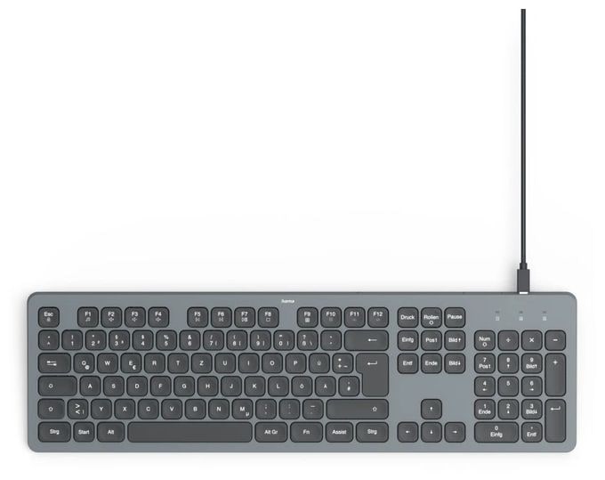 Heimbüro Tastatur USB (Schwarz, Dunkles Grau) 173058 CK-400 