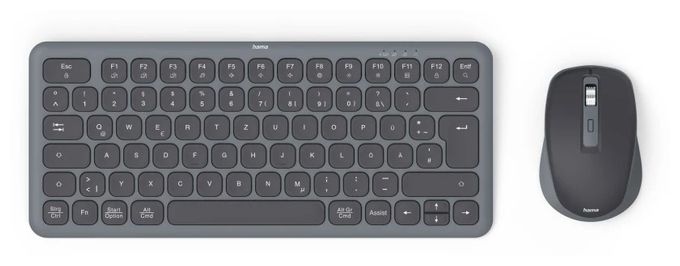Heimbüro Tastatur RF Wireless + Bluetooth 2.4 GHz  173061 WKM-500 (Schwarz) 