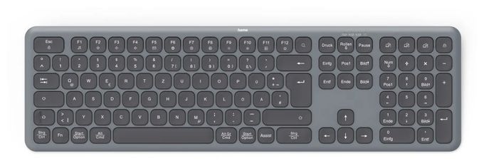 Heimbüro Tastatur RF Wireless + Bluetooth 2.4 GHz (Schwarz, Dunkles Grau) 173063 WK-550 