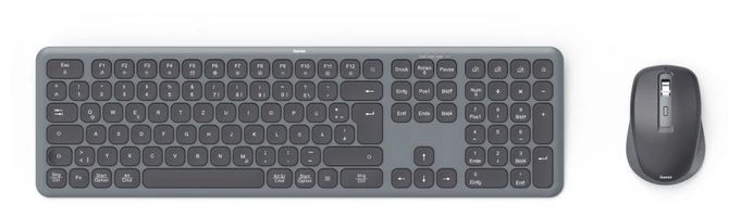 Heimbüro Tastatur RF Wireless + Bluetooth 2.4 GHz  173065 WKM-550 (Schwarz) 