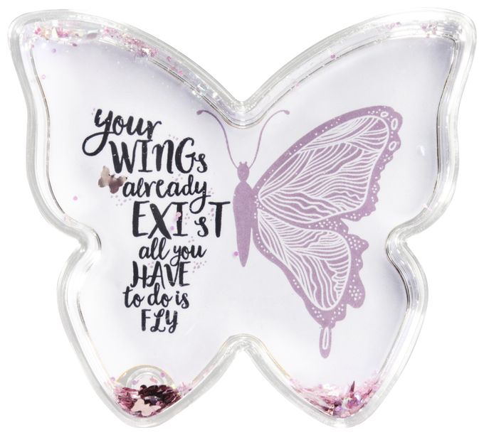 Einzelbilderrahmen 9 x 8 cm  175819 Butterfly (Pink/Transparent) 