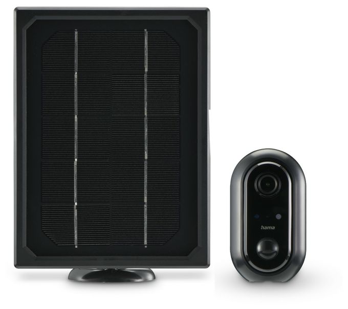 IP-Sicherheitskamera IP65 Außen  176648 Überwachungskamera mit Solar (Schwarz) 